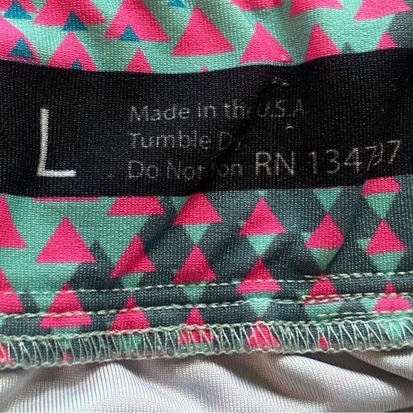 All The Way Live Full Dye Geometric Pattern Leggings Size Large - Picture 4 of 10